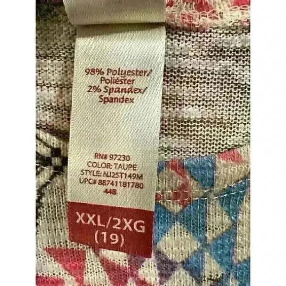 No Boundaries Southwest Aztec Print Tank Top 2XL - Picture 5 of 5